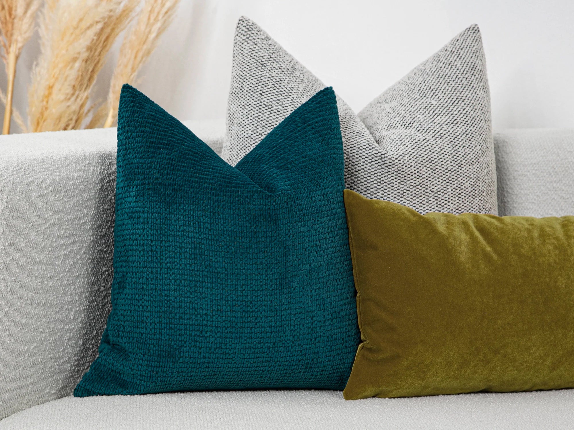 Dark Teal Textured Pillow Cover