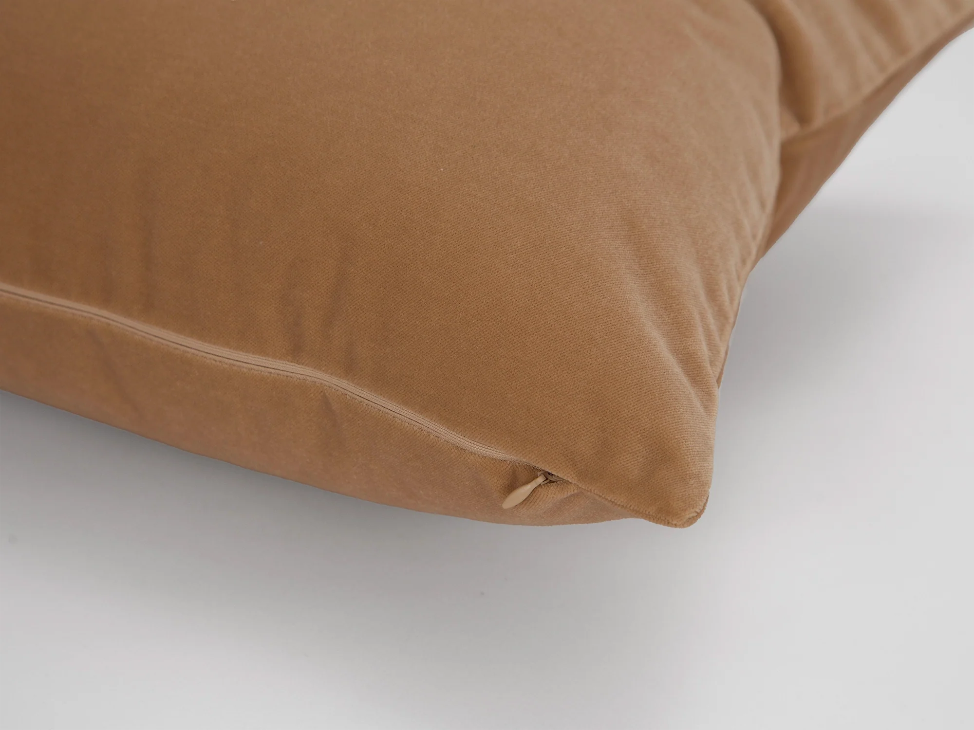 Deep Beige Velvet Pillow Cover