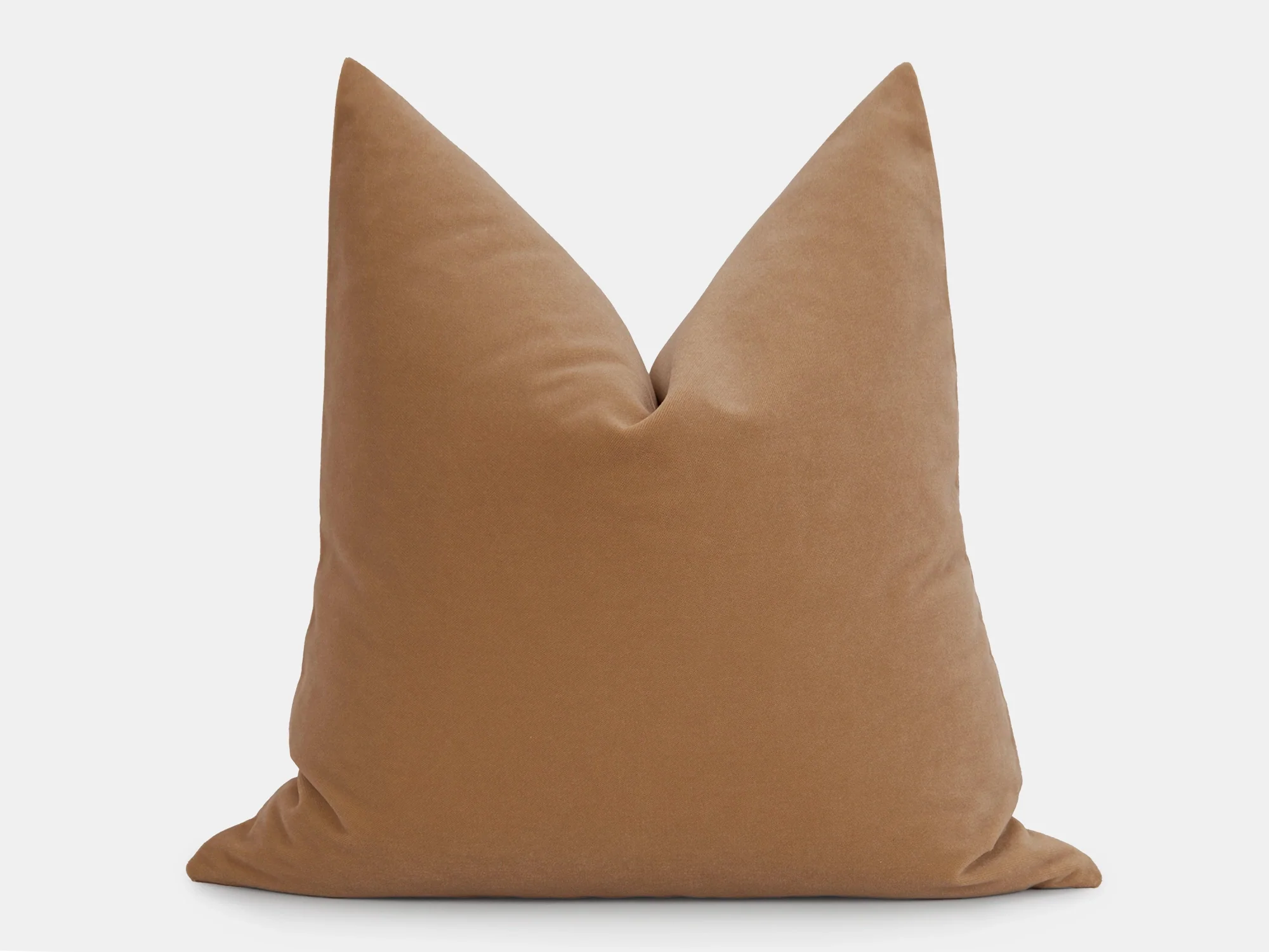 Deep Beige Velvet Pillow Cover