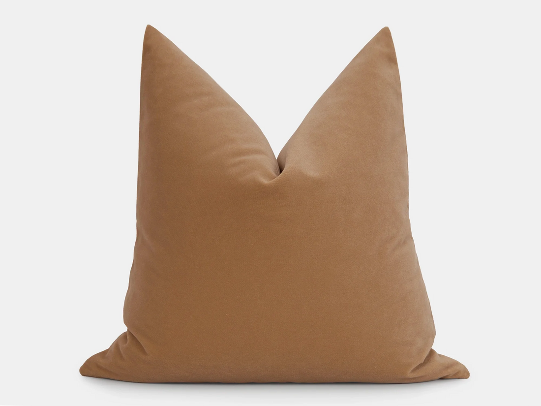 Deep Beige Velvet Pillow Cover