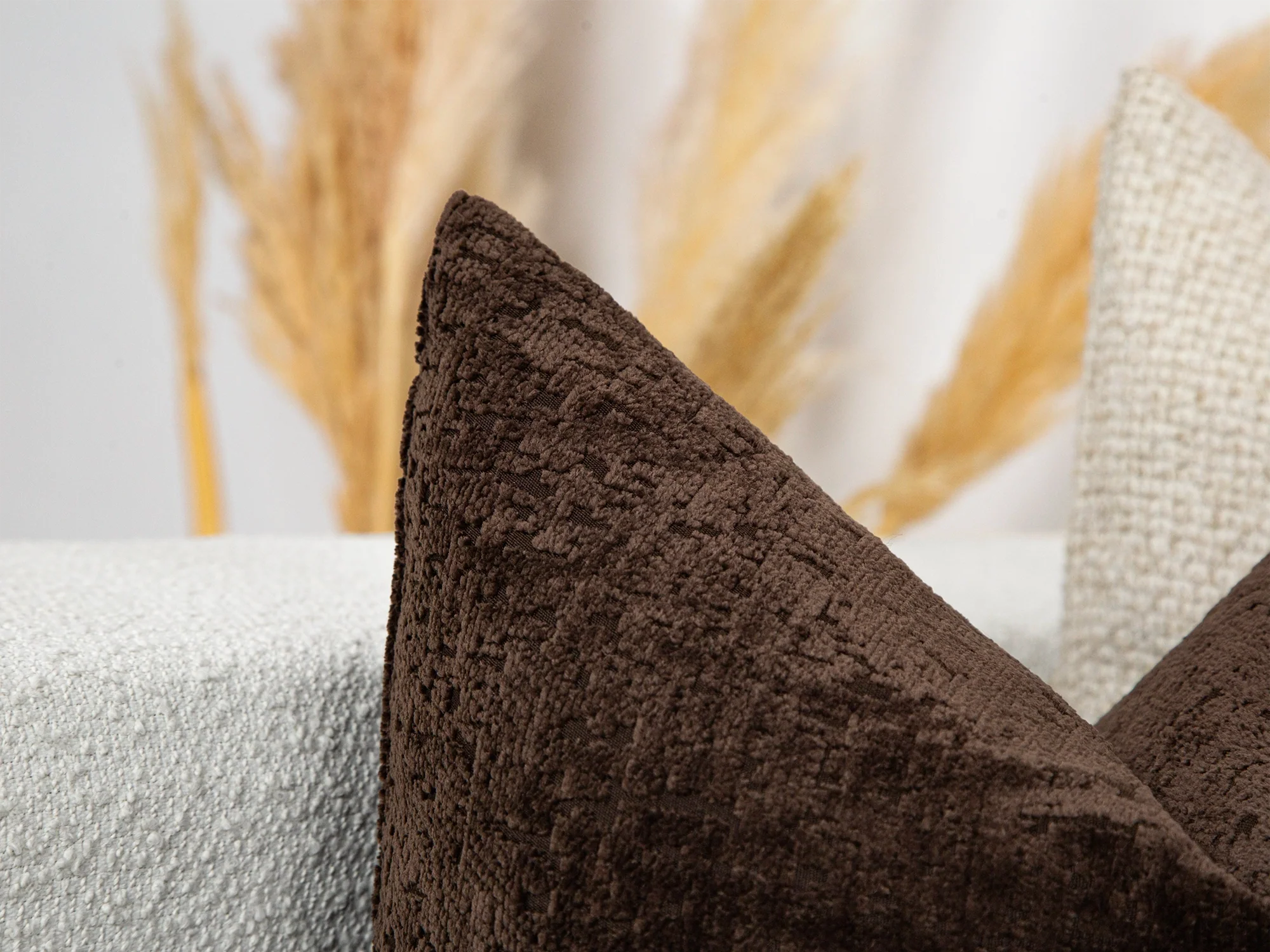 Dark Brown Throw Pillow Cover