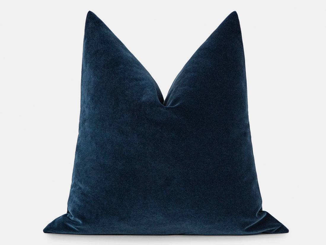 Deep Indigo Velvet Pillow Cover