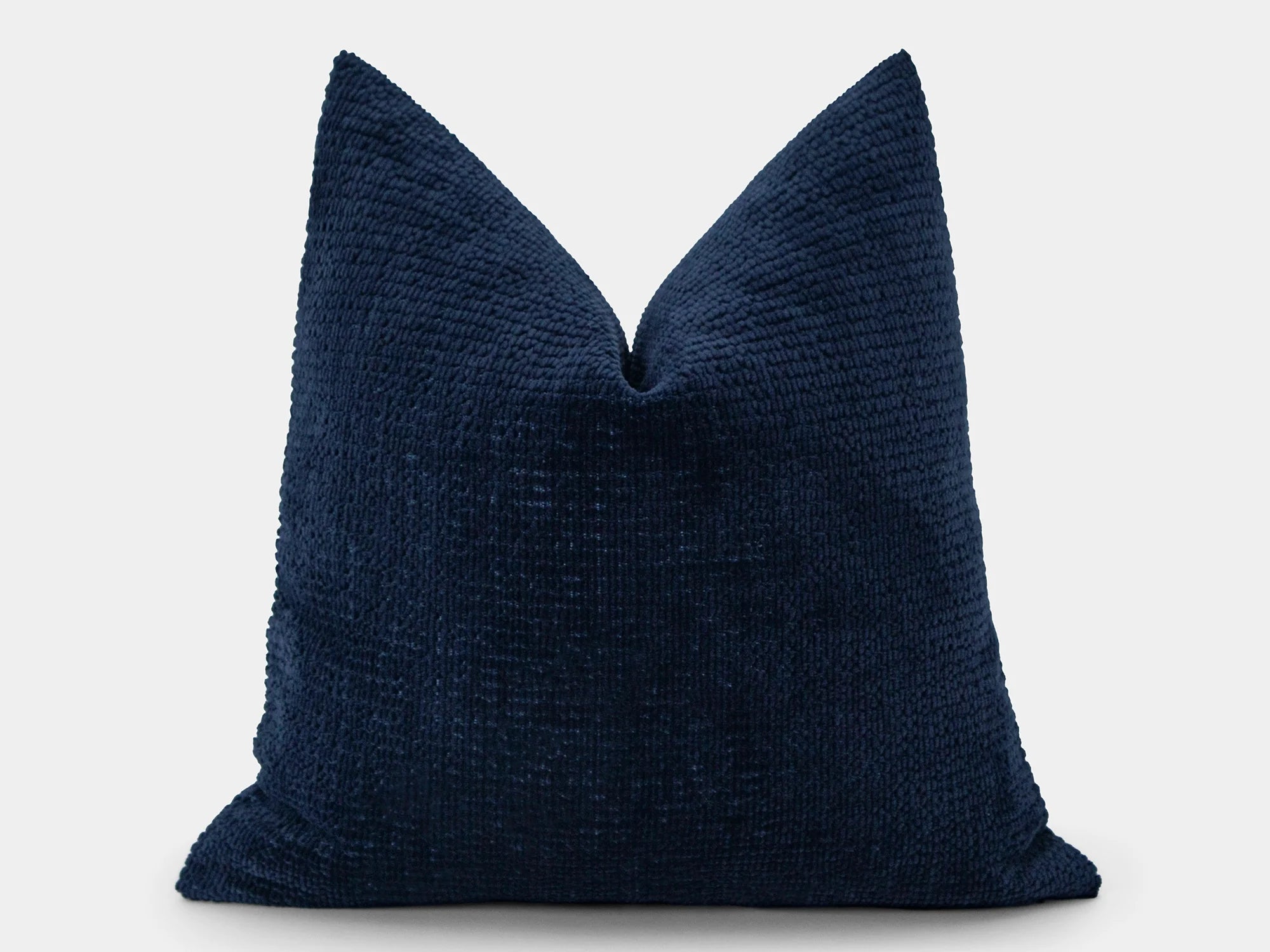 Deep Navy Textured Pillow Cover