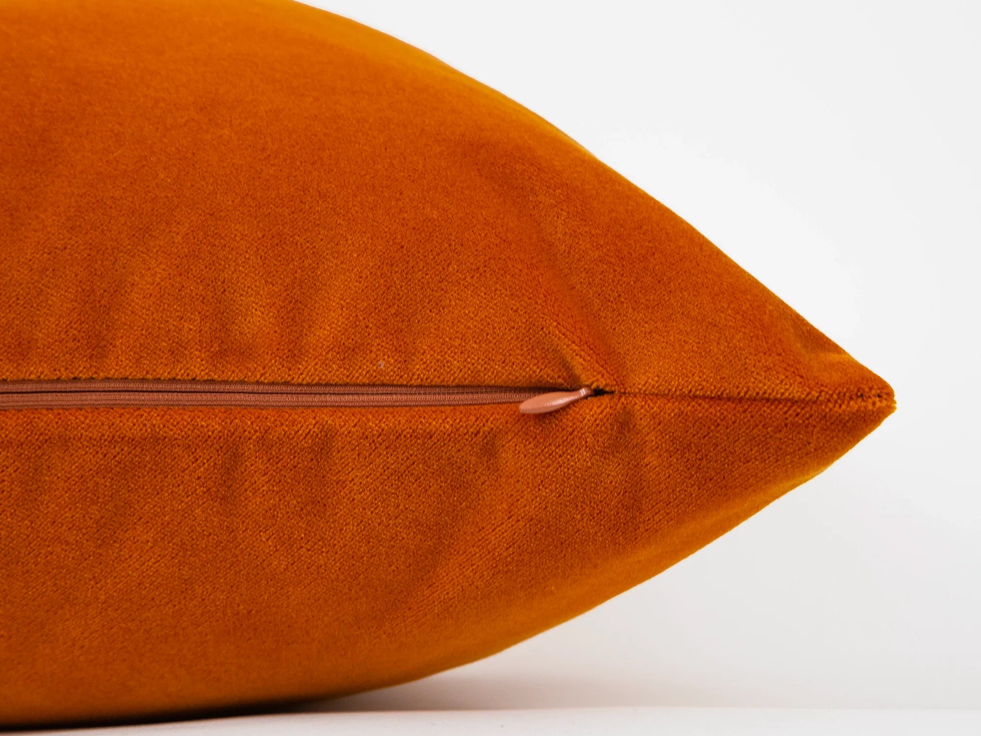 Deep Orange Velvet Pillow Cover