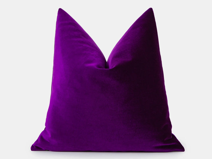 Deep Purple Velvet Pillow Cover