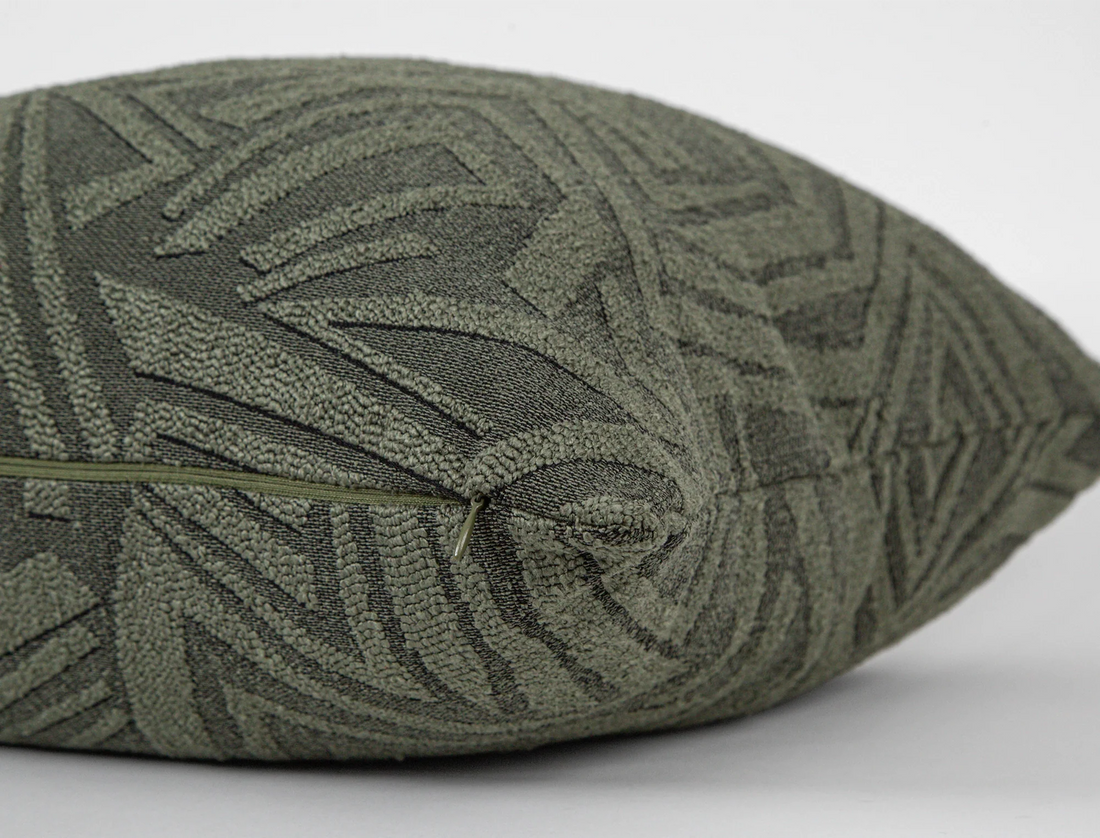 Green Arch Geo Textured Pillow Cover - District