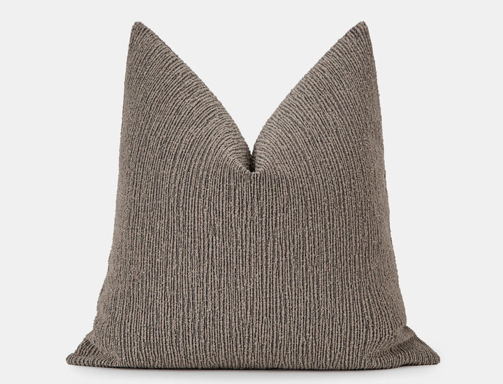 Taupe Linear Textured Pillow Cover - District