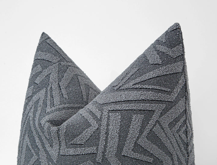 Dusty Blue Arch Geo Pillow Cover - District