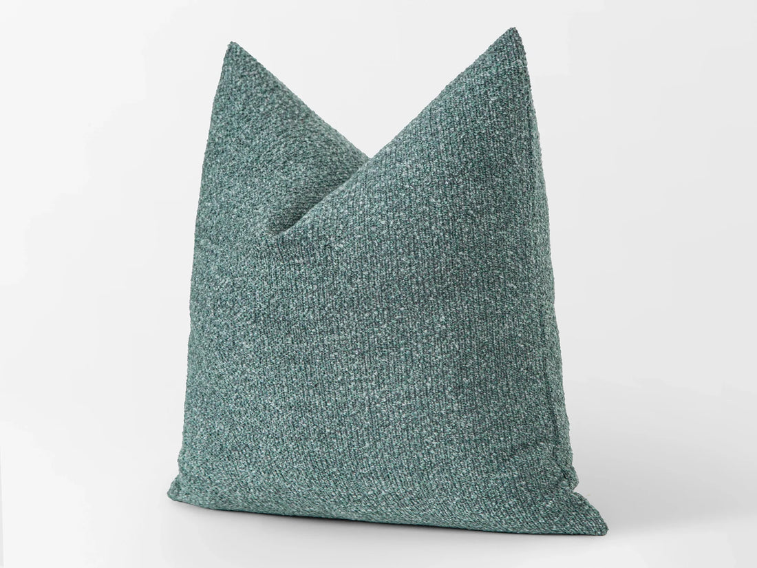 Dusty Sea Blue Textured Pillow Cover