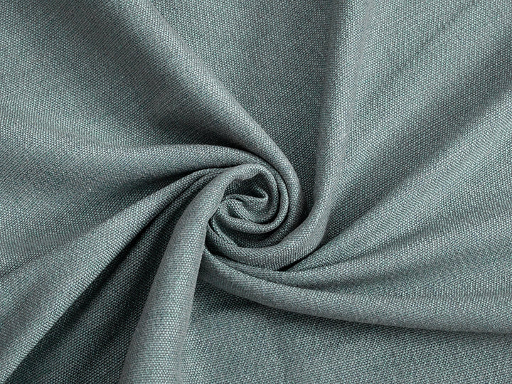 Dusty Blue Linen Look Upholstery Fabric - Woven & Heavy
