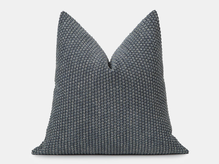 Dusty Blue Dotted Textured Pillow Cover
