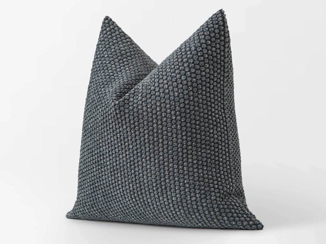 Dusty Blue Dotted Textured Pillow Cover