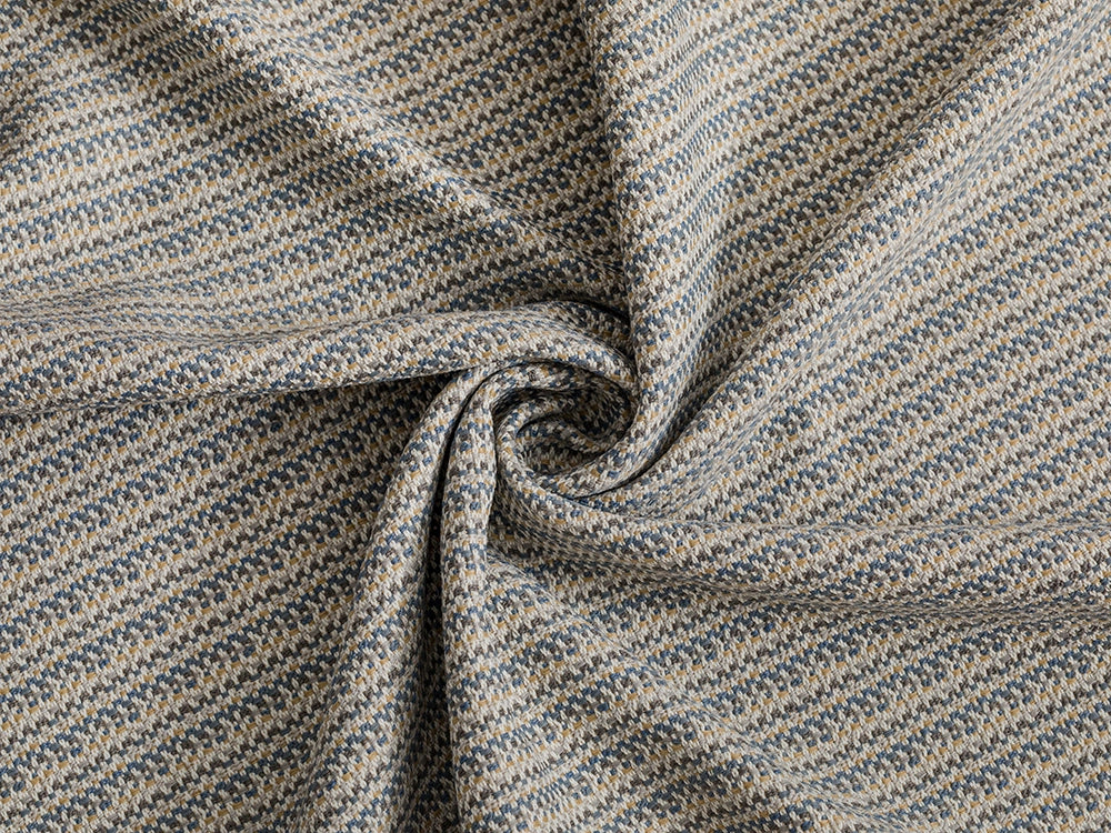 Dusty Blue Outdoor Upholstery Fabrics - Linen Look & Woven