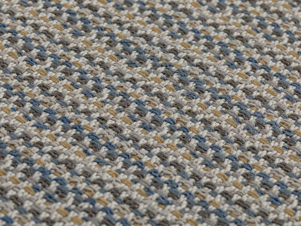 Dusty Blue Outdoor Upholstery Fabrics - Linen Look & Woven