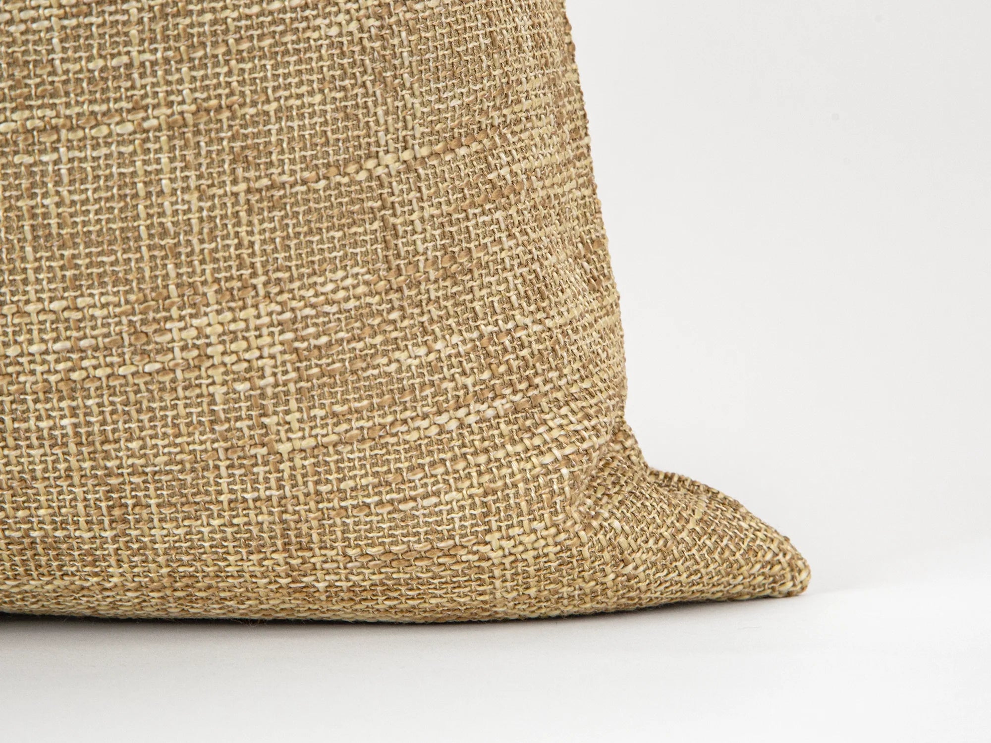 Dusty Gold Woven Linen Pillow Cover