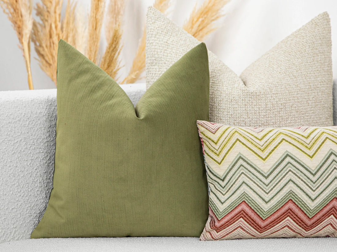 Dusty Olive Velvet Pillow Cover