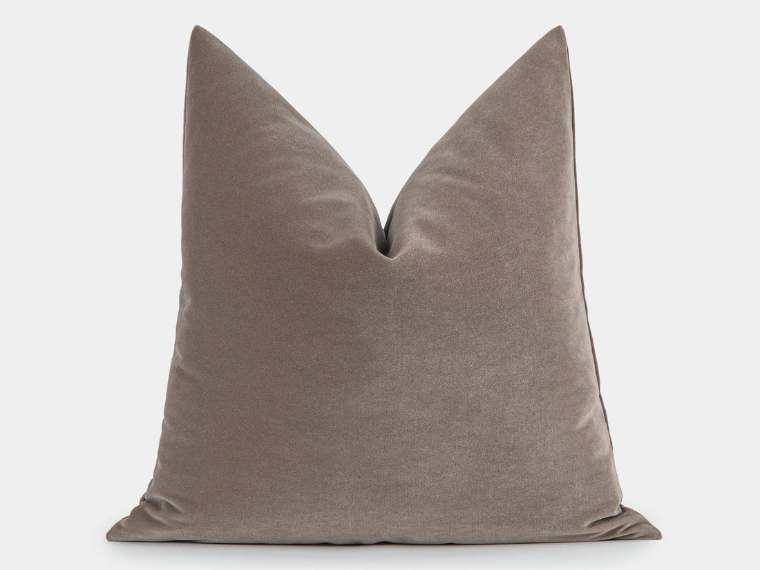 Dusty Taupe Velvet Pillow Cover