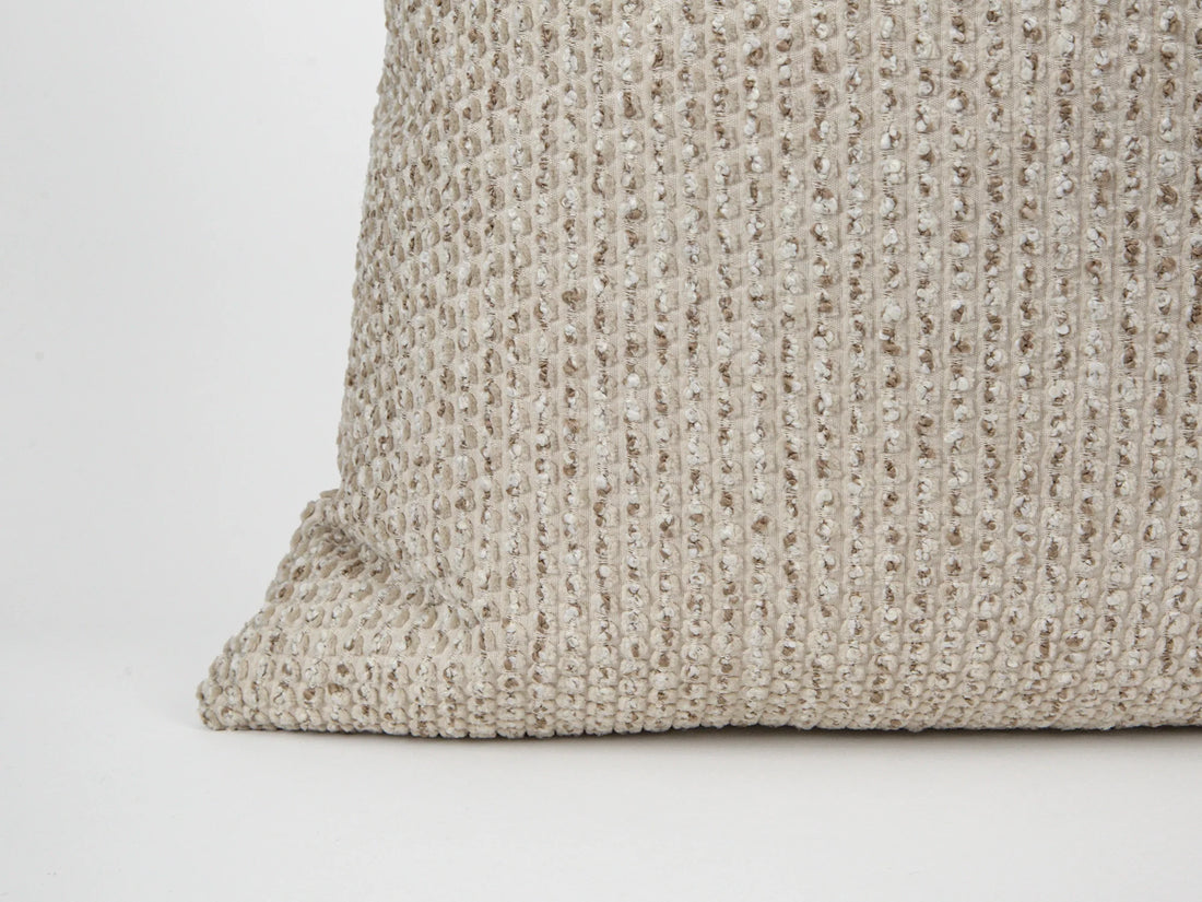 Beige Spotted Textured Pillow Cover