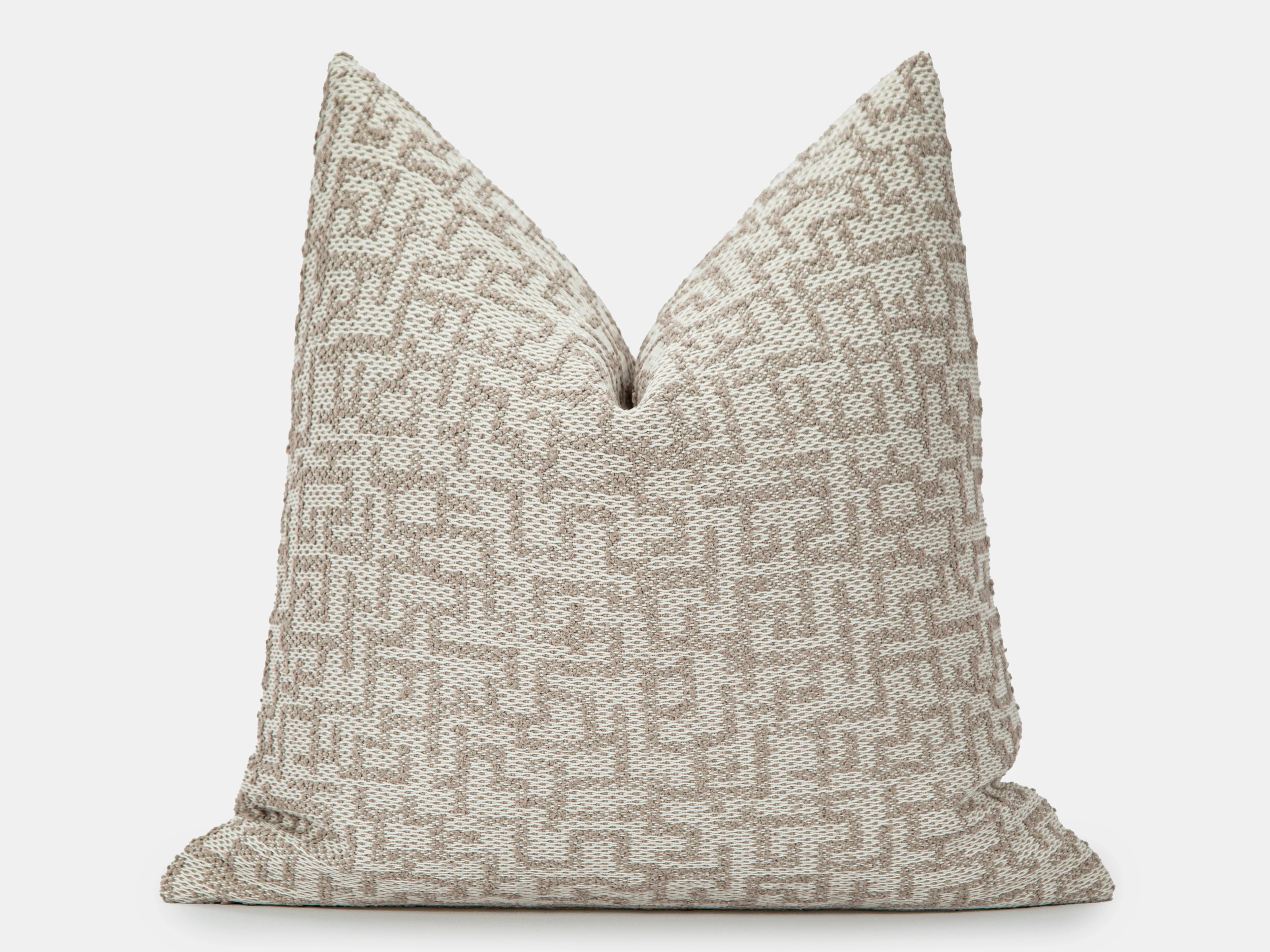Beige Artisan Geometric Pillow Cover