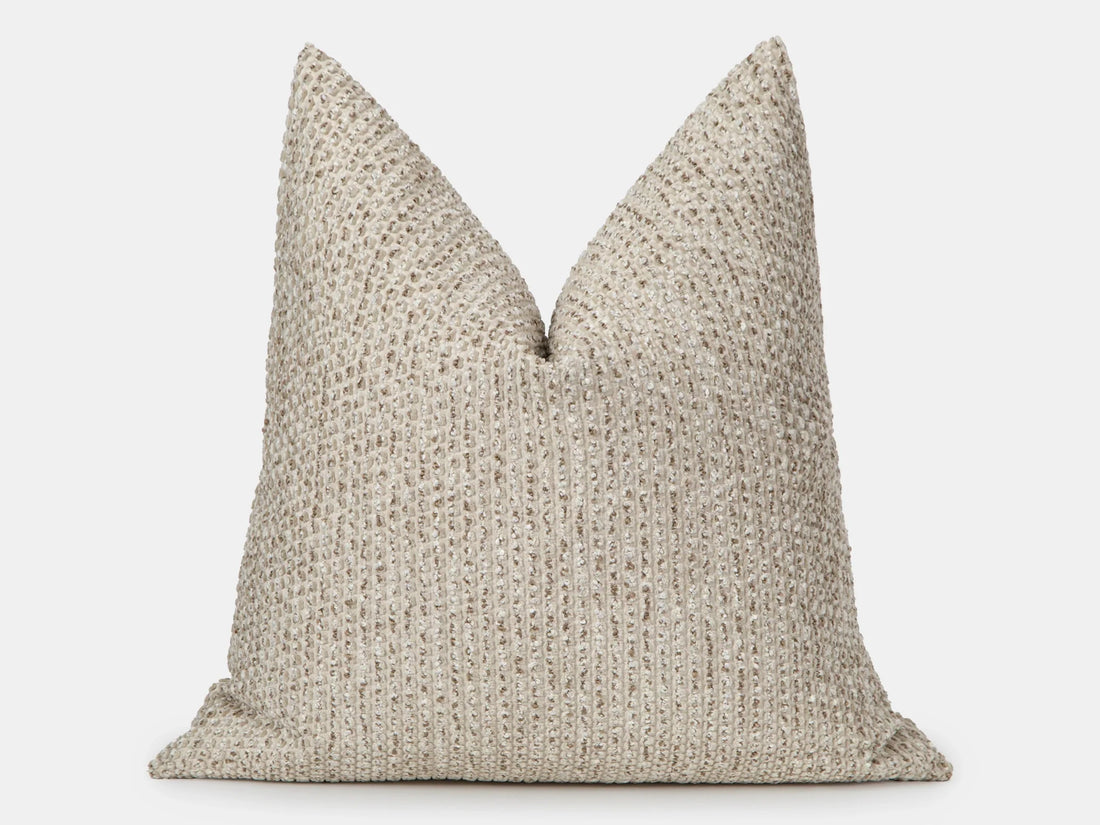 Beige Spotted Textured Pillow Cover