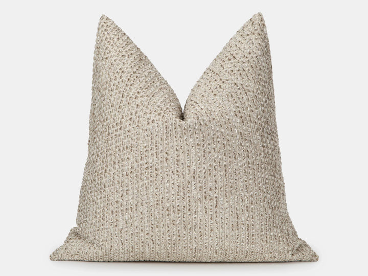 Beige Spotted Textured Pillow Cover