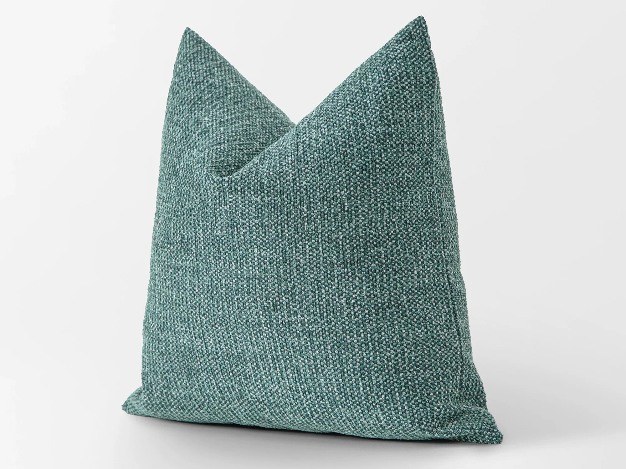 Teal Textured Striped Pillow Cover