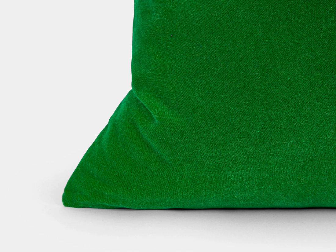 Fresh Green Velvet Pillow Cover