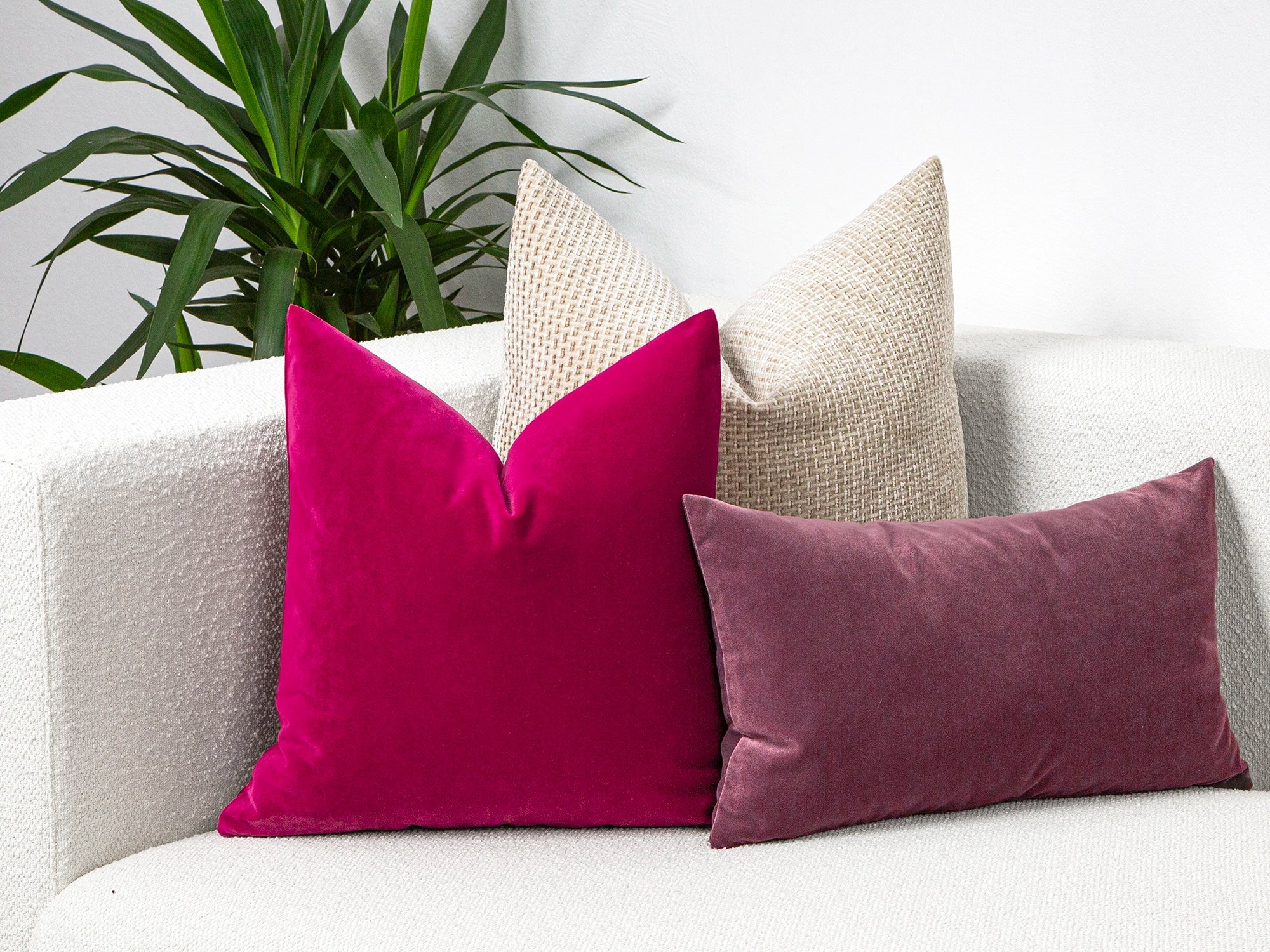 Fuchsia Velvet Pillow Cover