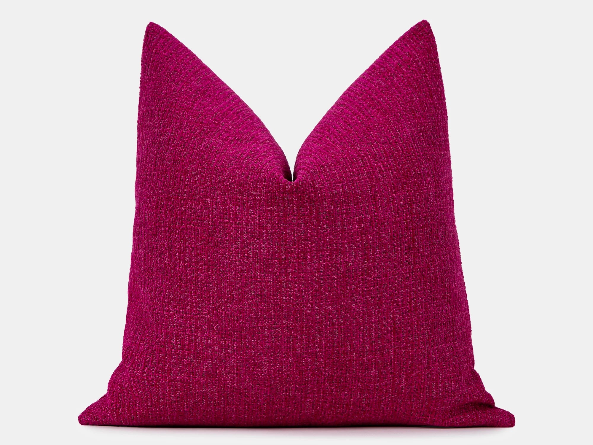 Fuchsia Woven Pillow Cover