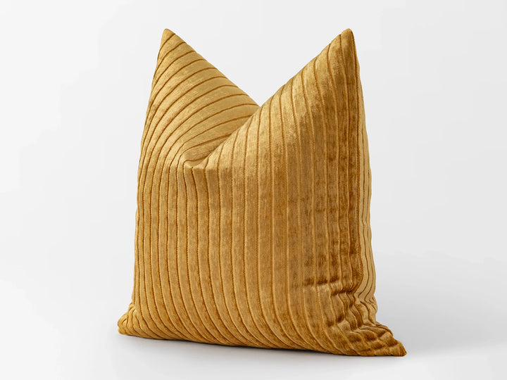 Gold Shiny Velvet Corduroy Pillow Cover