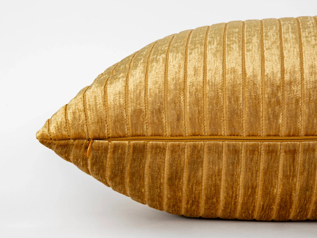 Gold Shiny Velvet Corduroy Pillow Cover