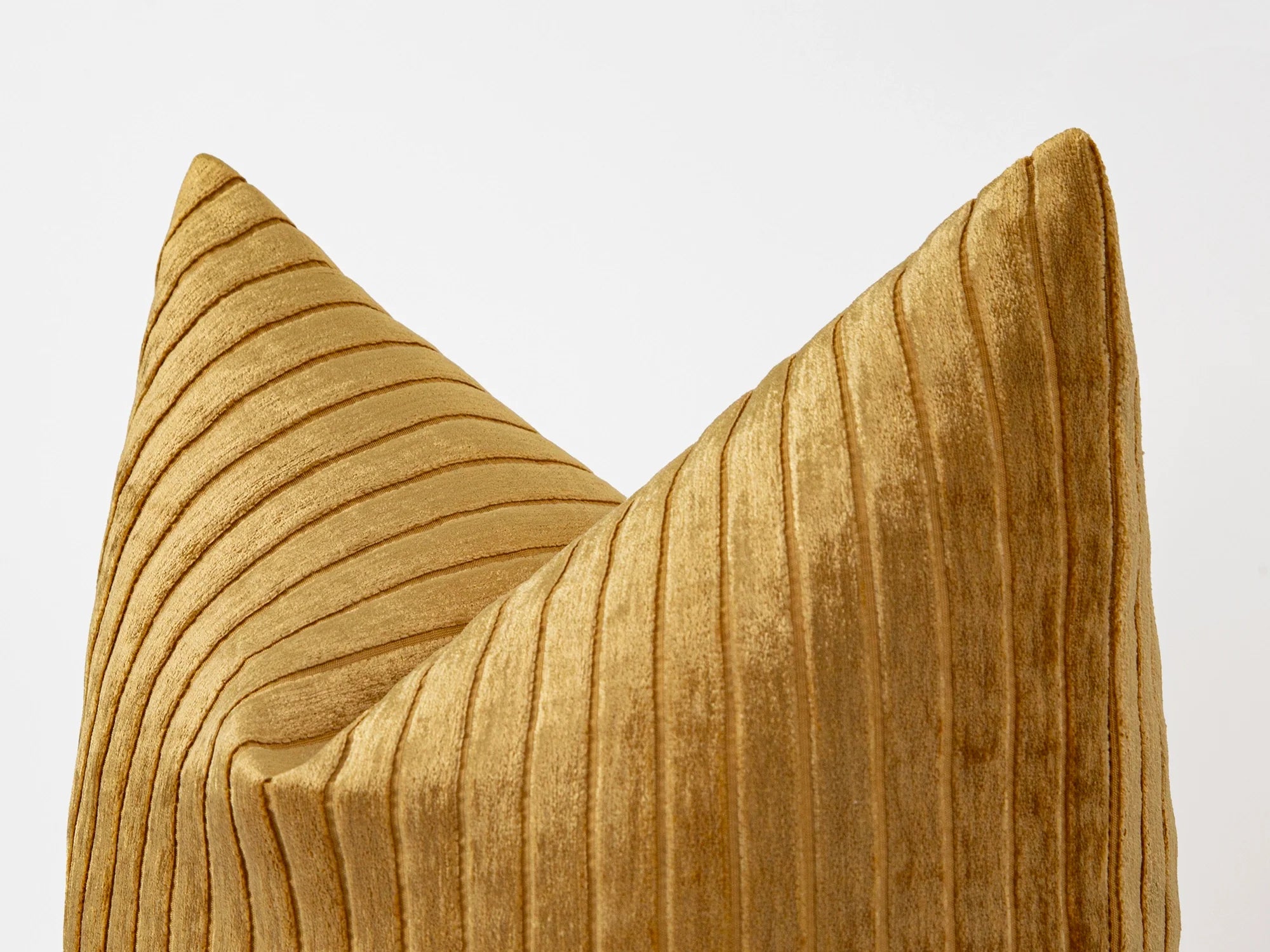 Gold Shiny Velvet Corduroy Pillow Cover
