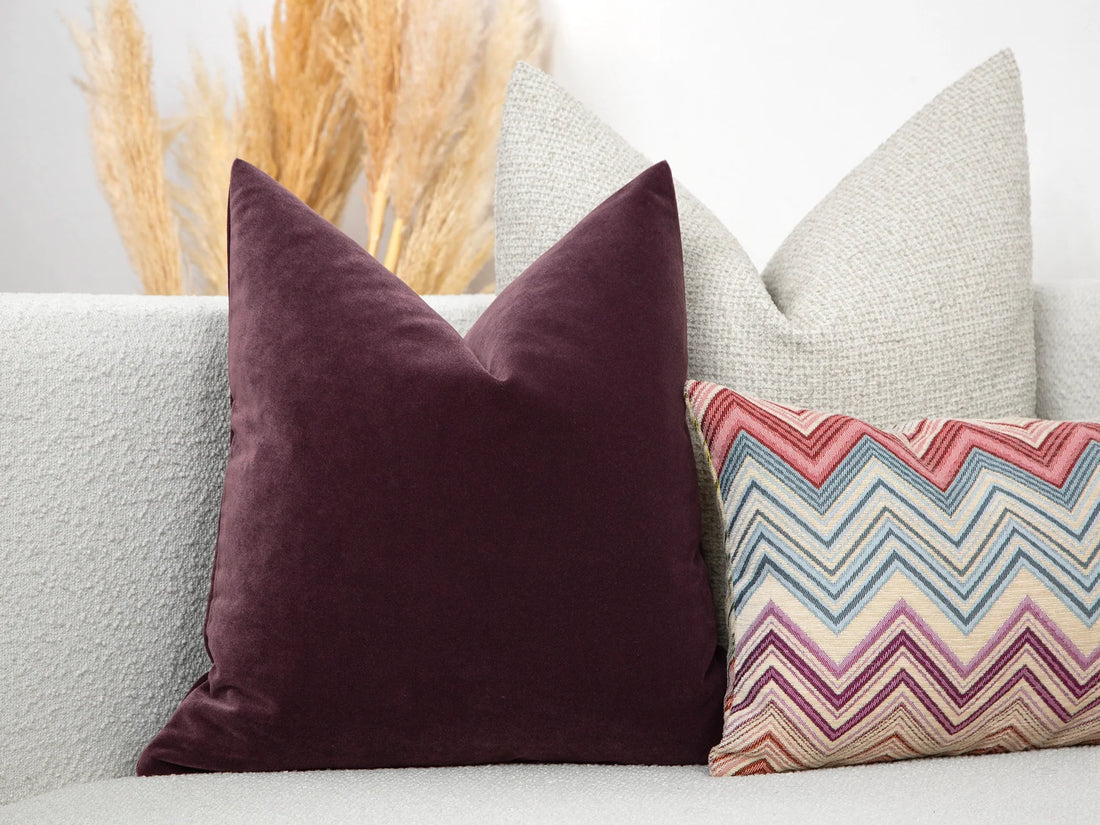 Grape Velvet Pillow Cover