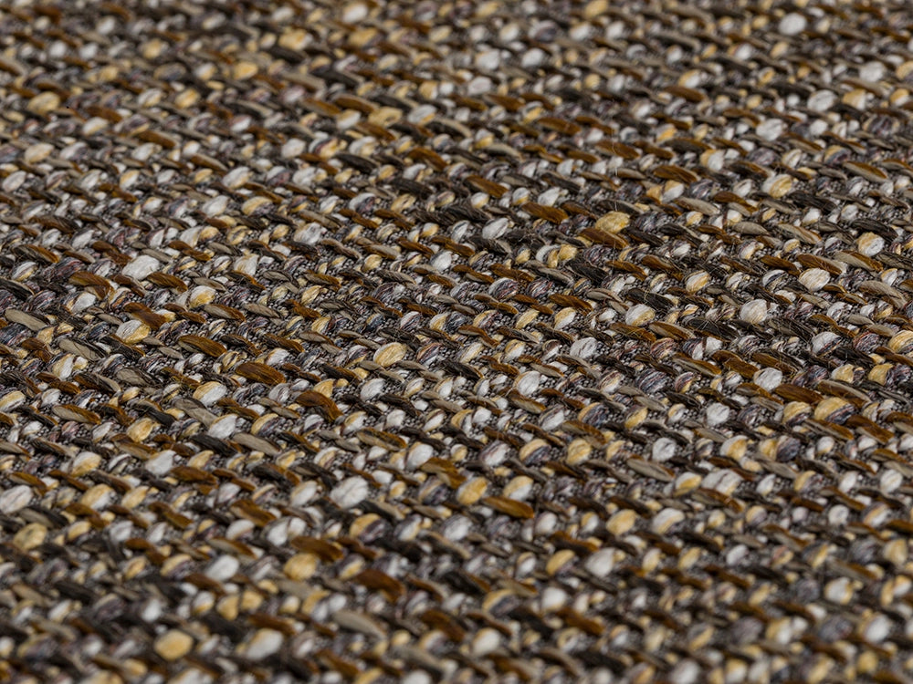 Gray & Brown Woven Upholstery Fabric - Linen Look