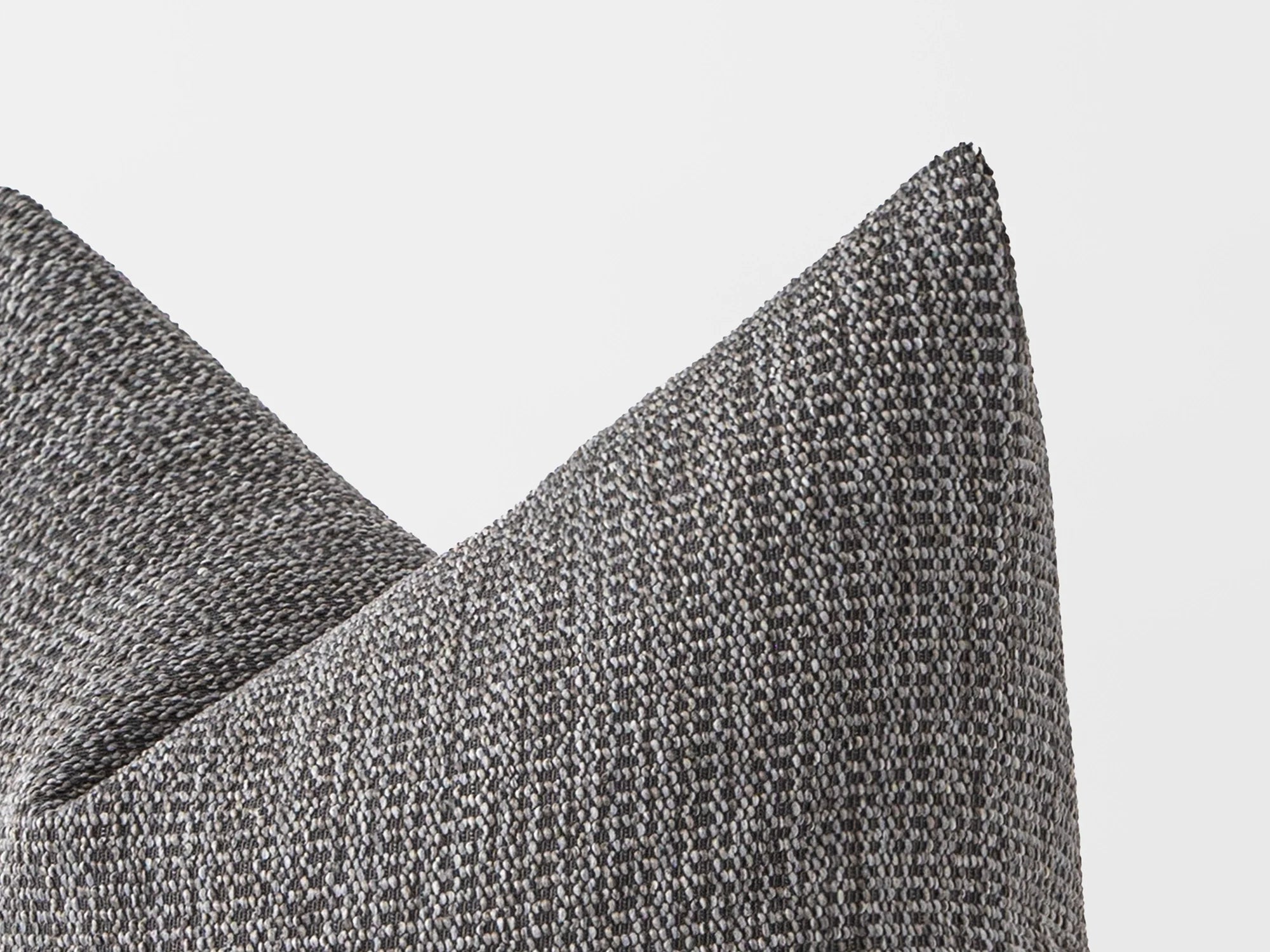 Gray Woven Throw Pillow Cover