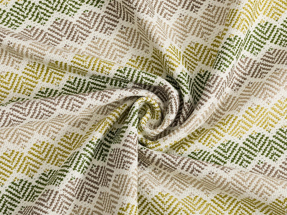 Green Chevron Upholstery Fabrics - Outdoor & Indoor