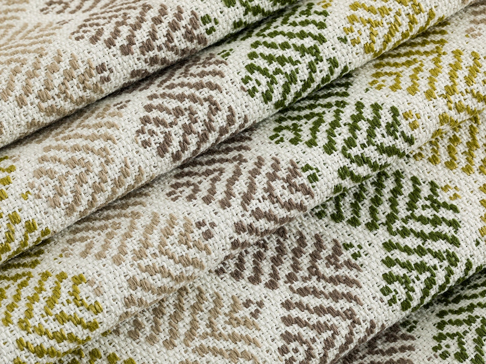Green Chevron Upholstery Fabrics - Outdoor & Indoor