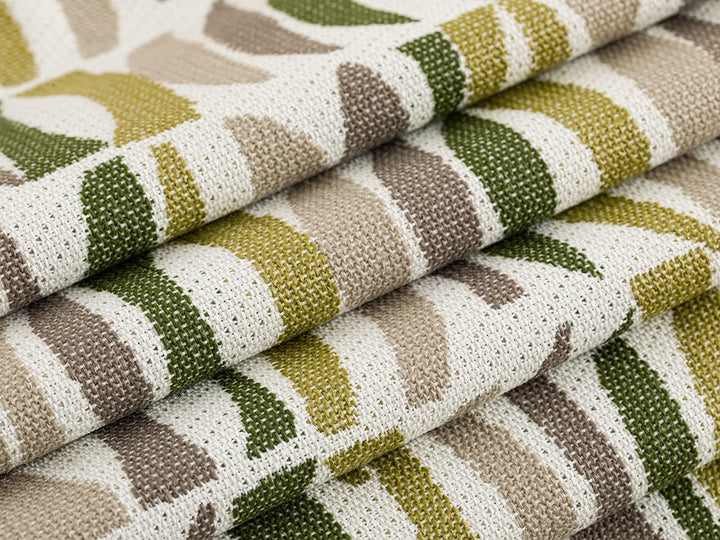 Green Geometric Upholstery Fabric - Outdoor & Indoor