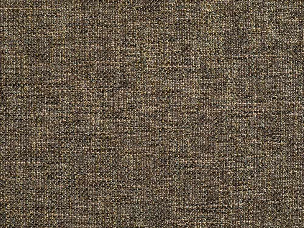 Green & Brown Woven Upholstery Fabric - Linen Look
