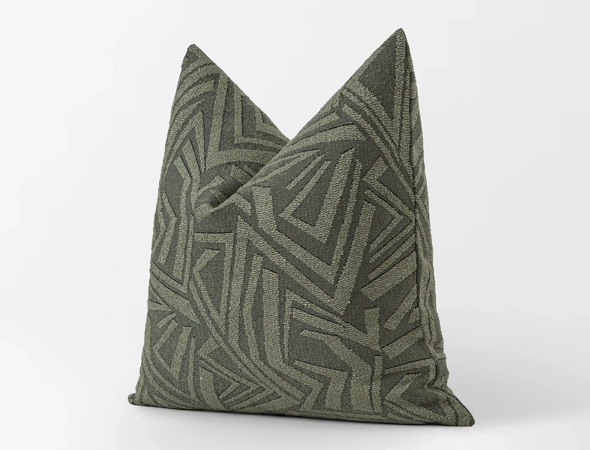 Green Arch Geo Textured Pillow Cover - District