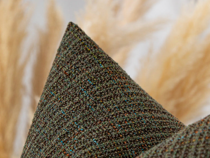 Dark Green Bohemian Pillow Cover