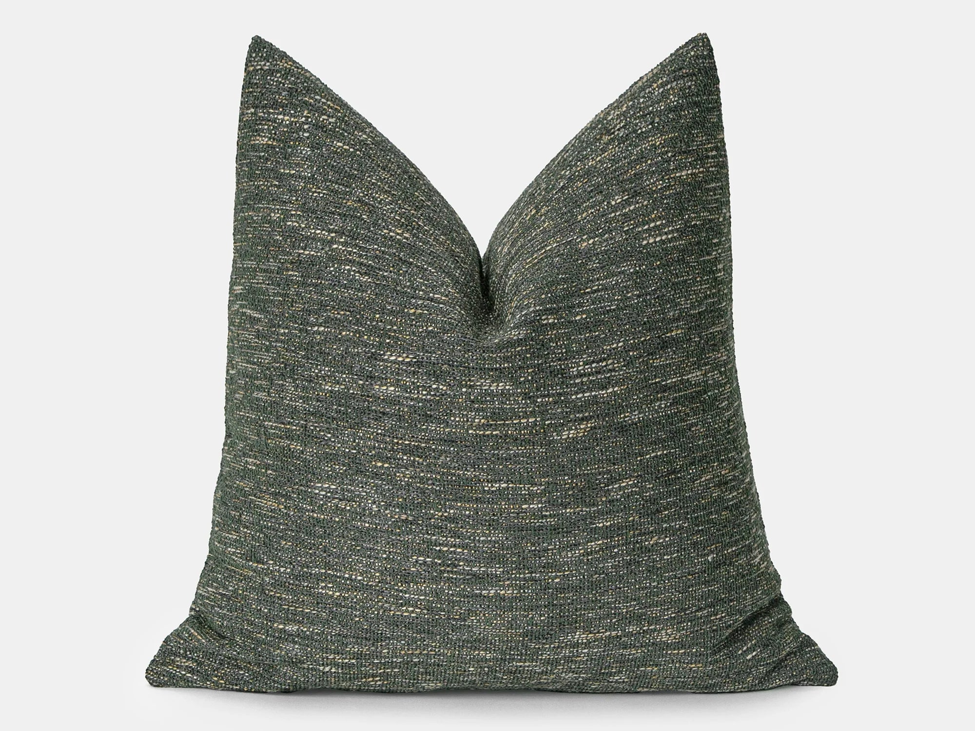 Boho Woven Green Linen Pillow Cover