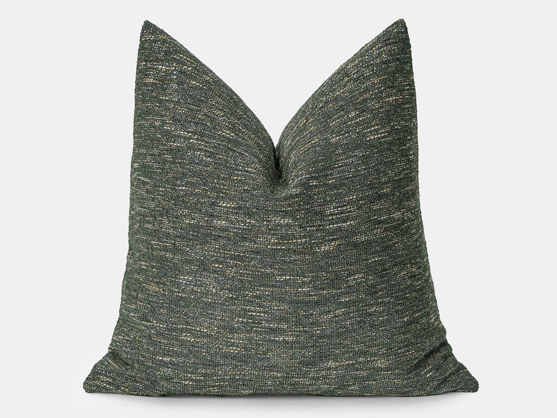 Boho Woven Green Linen Pillow Cover