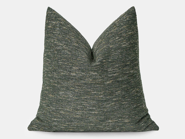 Boho Woven Green Linen Pillow Cover