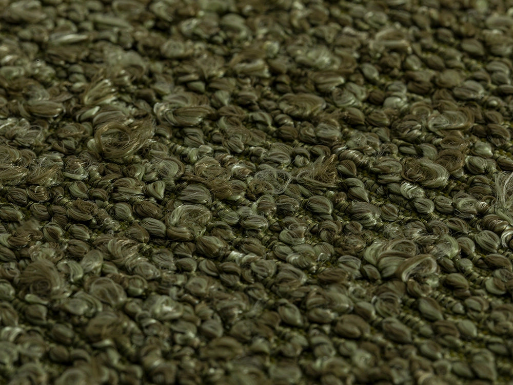 Green Boucle Upholstery Fabric - Textured & Cozy