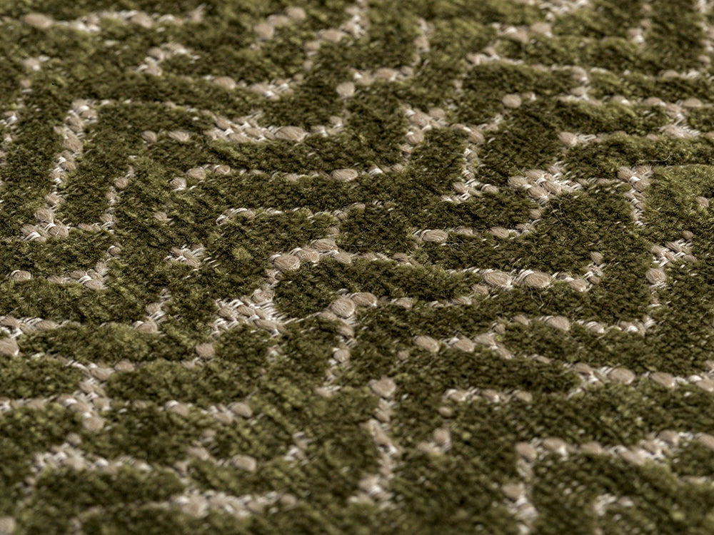 Green Chevron Upholstery Fabric - Textured & Durable