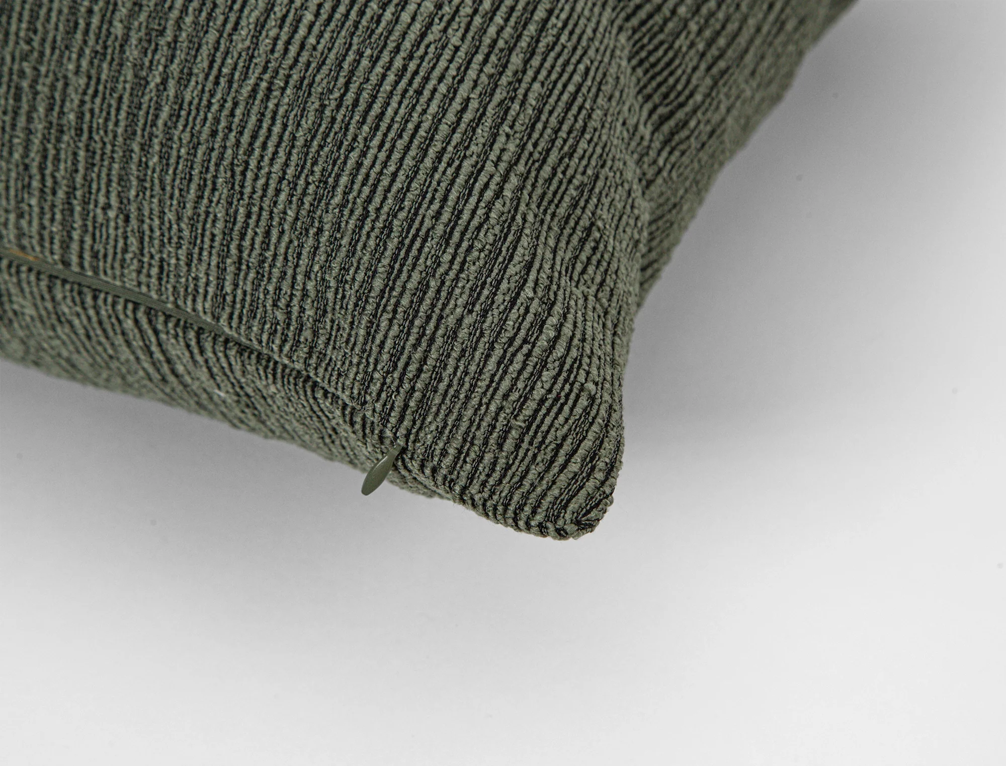 Green Linear Textured Pillow Cover - District