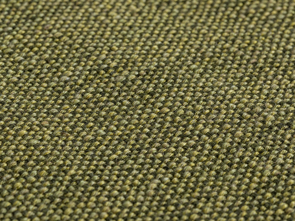 Green Linen Look Upholstery Fabric - Woven & Heavy