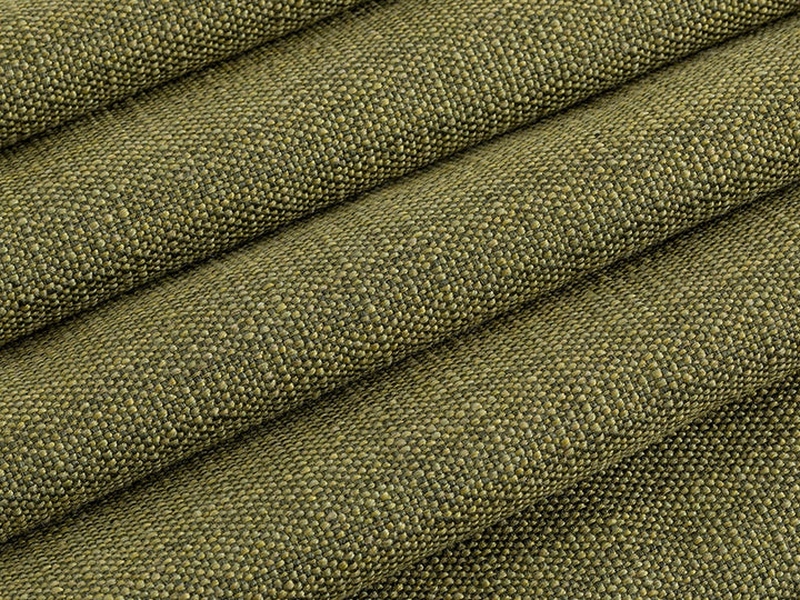 Green Linen Look Upholstery Fabric - Woven & Heavy