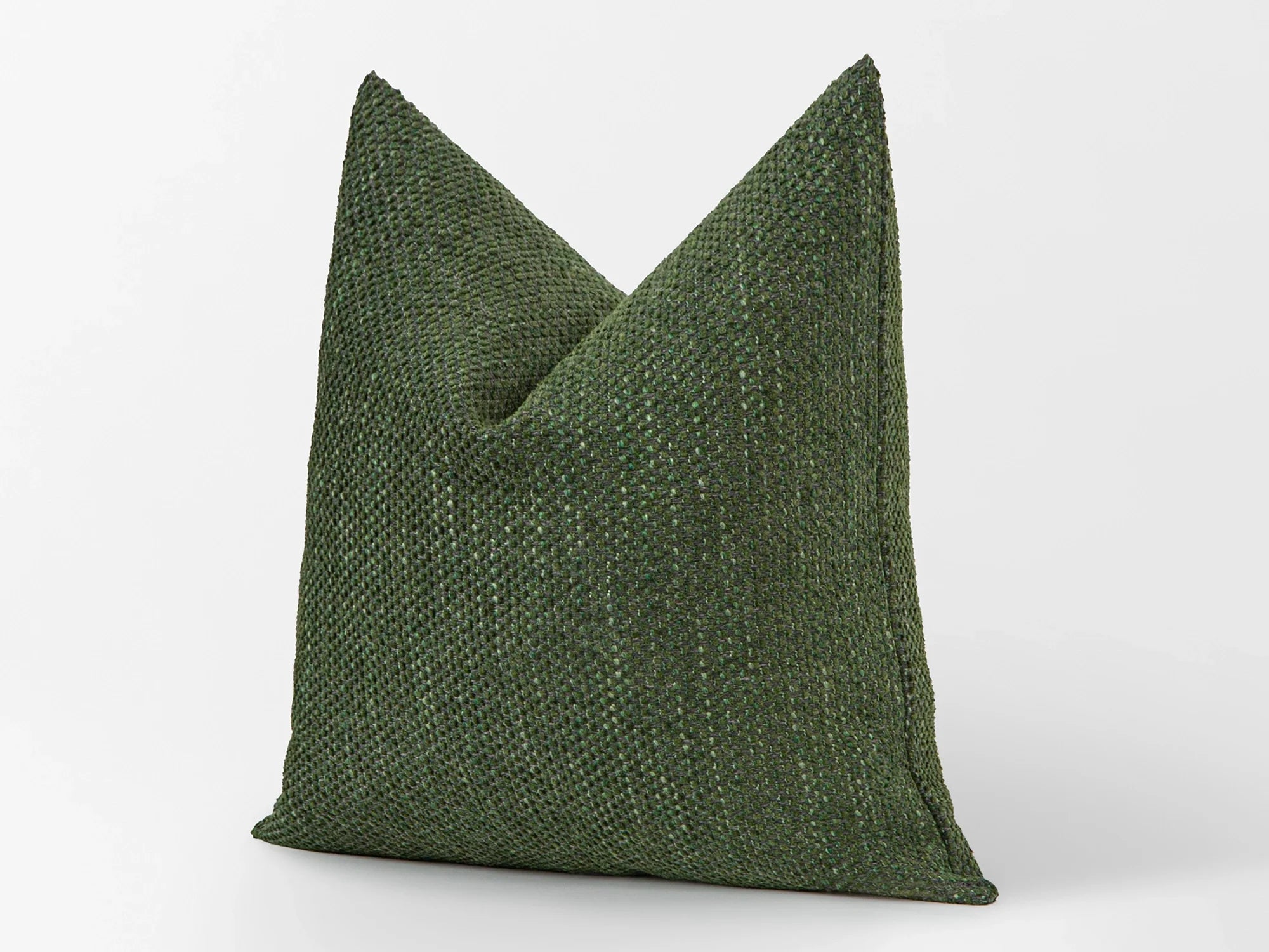 Green Textured Pillow Cover